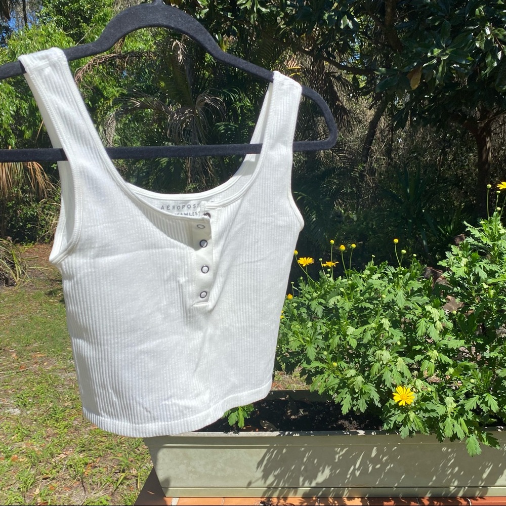 Aeropostale Seamless Cropped Ribbed Tank